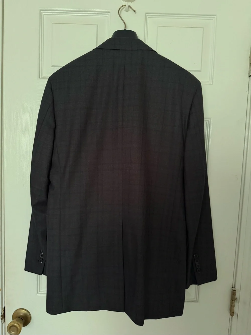 Brooks Brothers Men’s Grey Plaid Suit w/Blue Windowpane